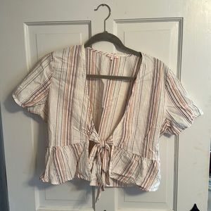 Pac Sun Lottie Moss Striped Peplum Top | Size M
